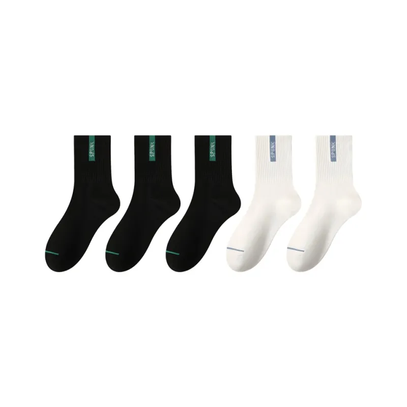 PLANDOO Mid Calf Socks Unisex 5 Pack-21