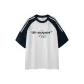 White Body with Blue Sleeves