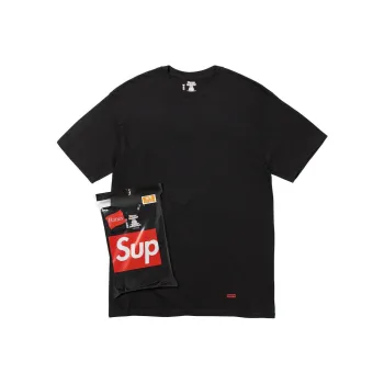 Supreme X Hanes 3 Pack Cotton Comfort Soft T Shirt