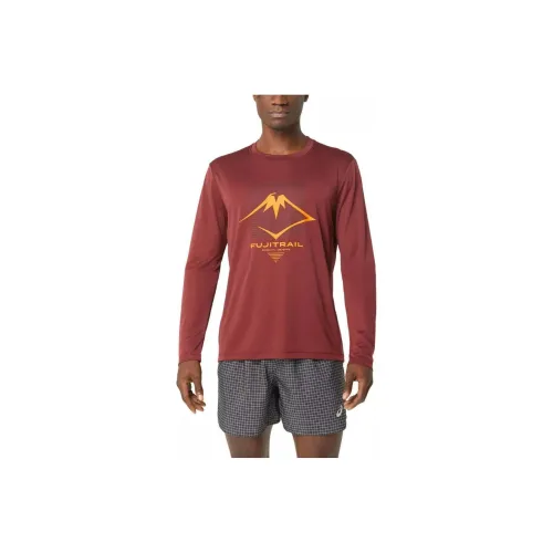 Asics FUJInormal LOGO SS TOP T-Shirt Men's Red Wine