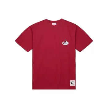 Mitchell Ness T Shirts Men Brick Red