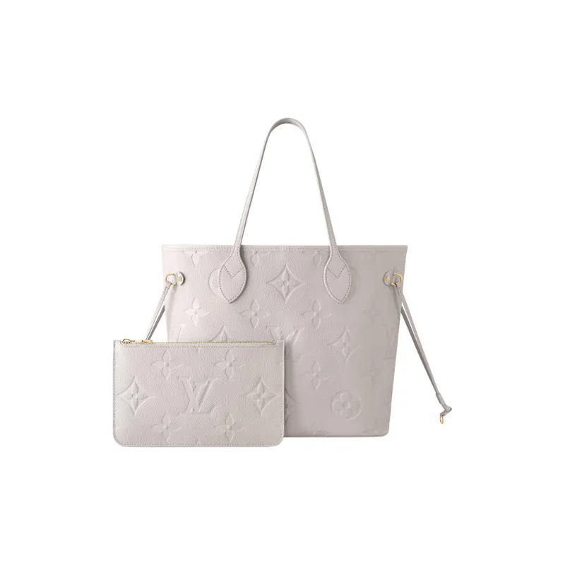 LOUIS VUITTON NEVERFULL Cow Leather Tote Bag, Shopping Bag, Shoulder Bag Medium Size Women's Gray-2