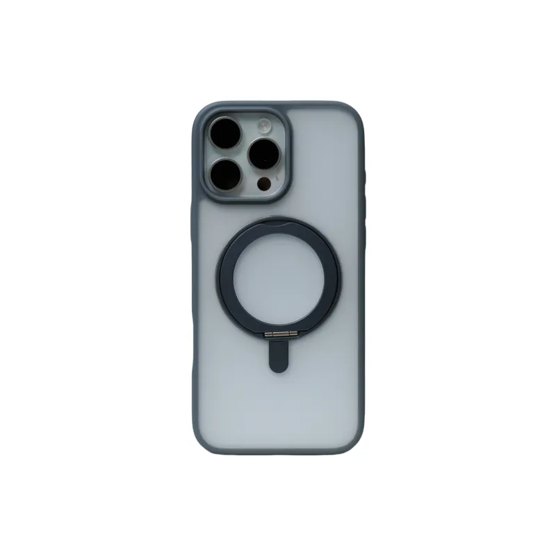 PENGKEXING PC Material 360° Pivot Shell Matte Magnetic Phone Cases Compatible With IPhone 16 Pro Max/15/14/13-2