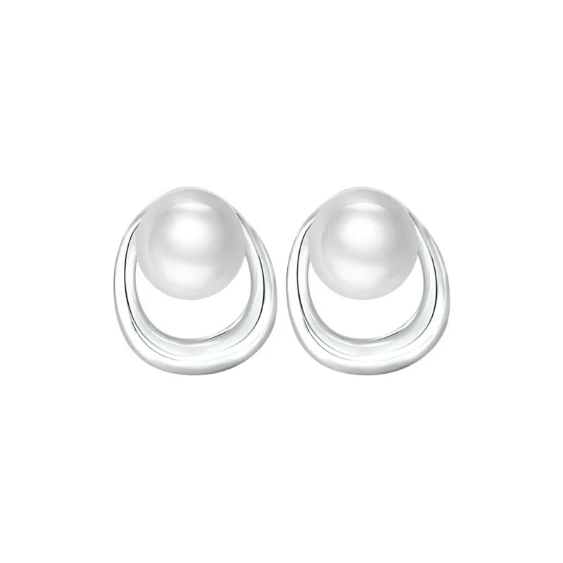 Andaozi Pearl Stud Earrings Women's-0
