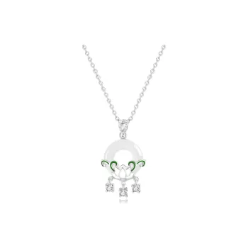 Crafts Women's Chalcedony Jade Necklaces Unisex