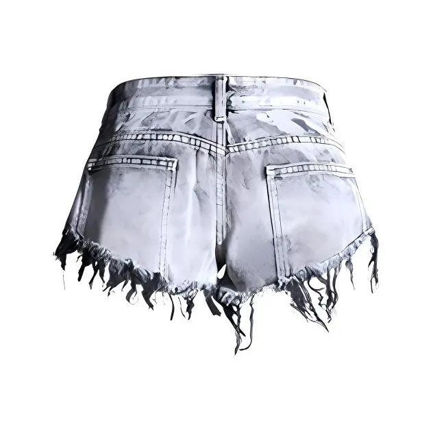 HELEH Denim Shorts Women's Gray-5
