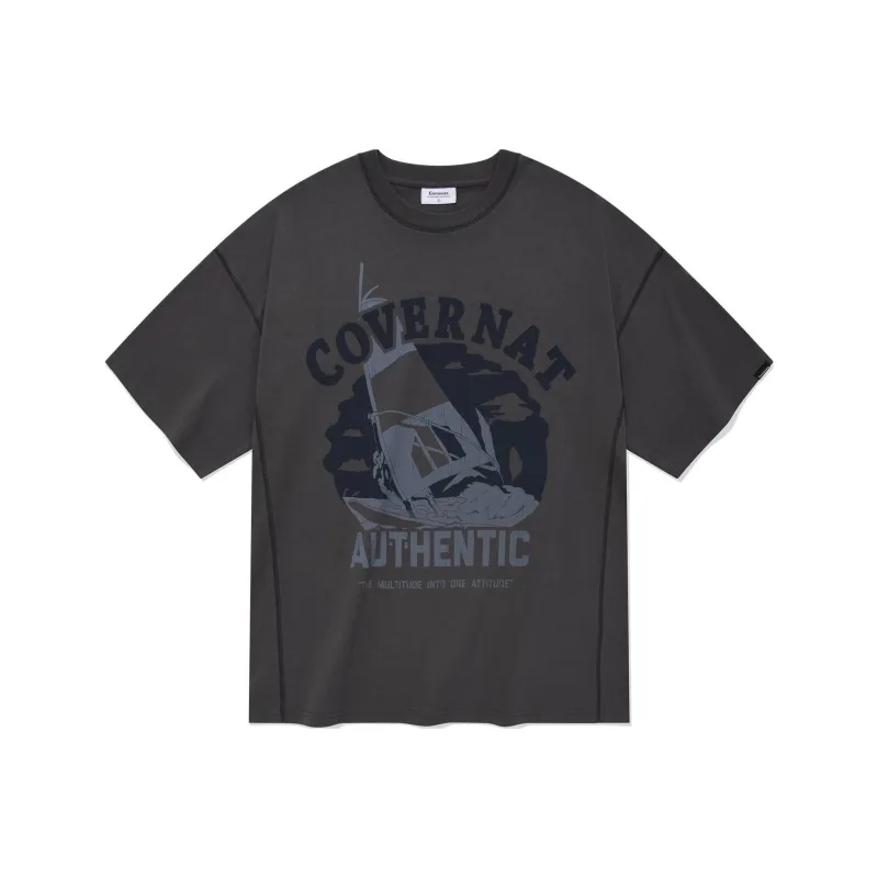 COVERNAT SS24 T Shirt Men's Charcoal-0