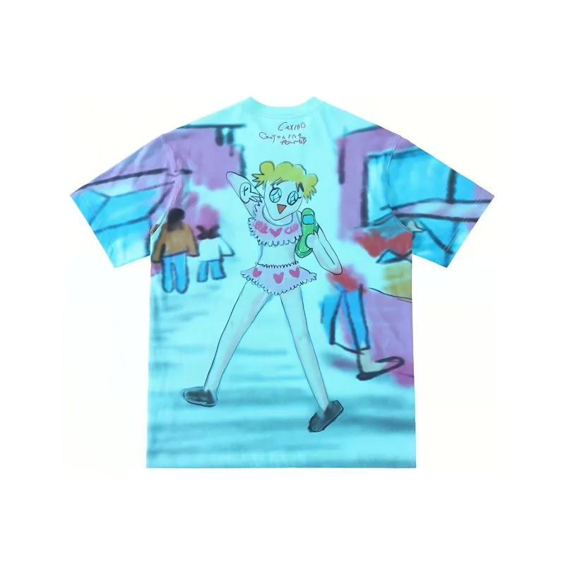 Crying Center T Shirt Unisex Blue-0