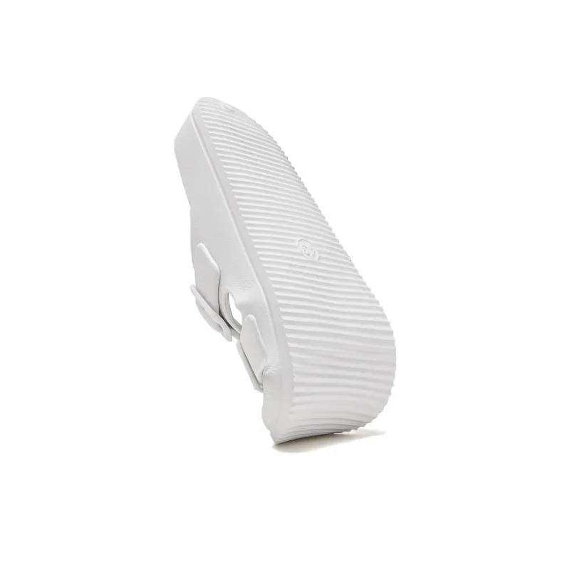 HOBIBEAR Slip Resistant Abrasion Resistant Cushioning Slide Slippers Men's White-4