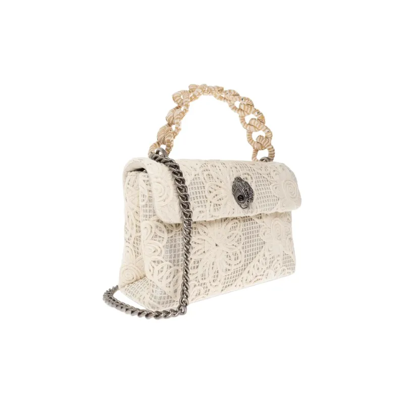 Kurt Geiger London Kensington Fabric Handbag Medium Size Women's White-1