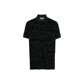 VERSACE JEANS COUTURE Graffiti print Polo Shirt