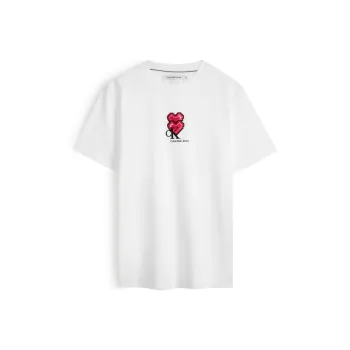 CALVIN KLEIN T Shirt Unisex Moon White