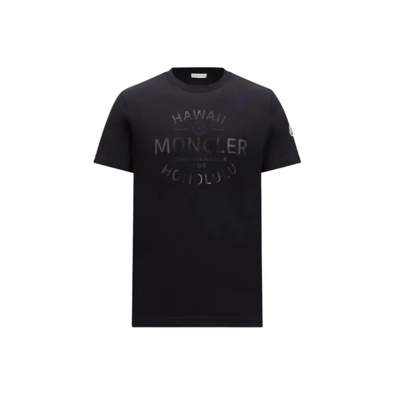 Moncler Laminated Logo Print T Shirt-0