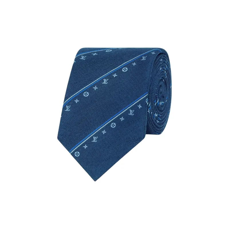 LOUIS VUITTON Silk Ties Men's Blue-1