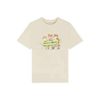 Maison Kitsune Surfing Foxes Comfort T Shirt