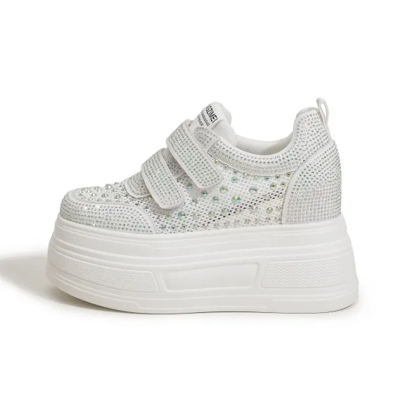 Milan Love Song Wear Resistant Lightweight Height Increasing Low Top Casual Shoes Women's-0