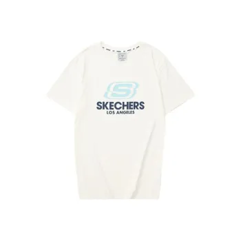 Skechers T Shirt Unisex Marshmallow White