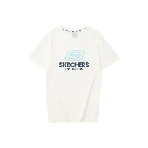 Skechers T Shirt Unisex Marshmallow White