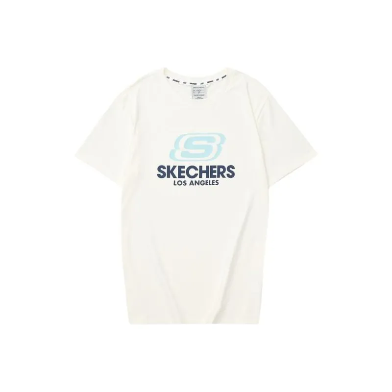 Skechers T Shirt Unisex Marshmallow White-0