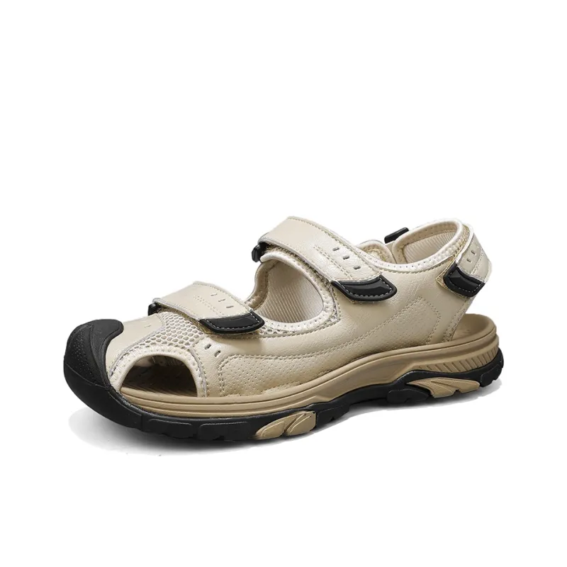 GESENLANG Beach Sandals Men Black/Khaki/Sand-5