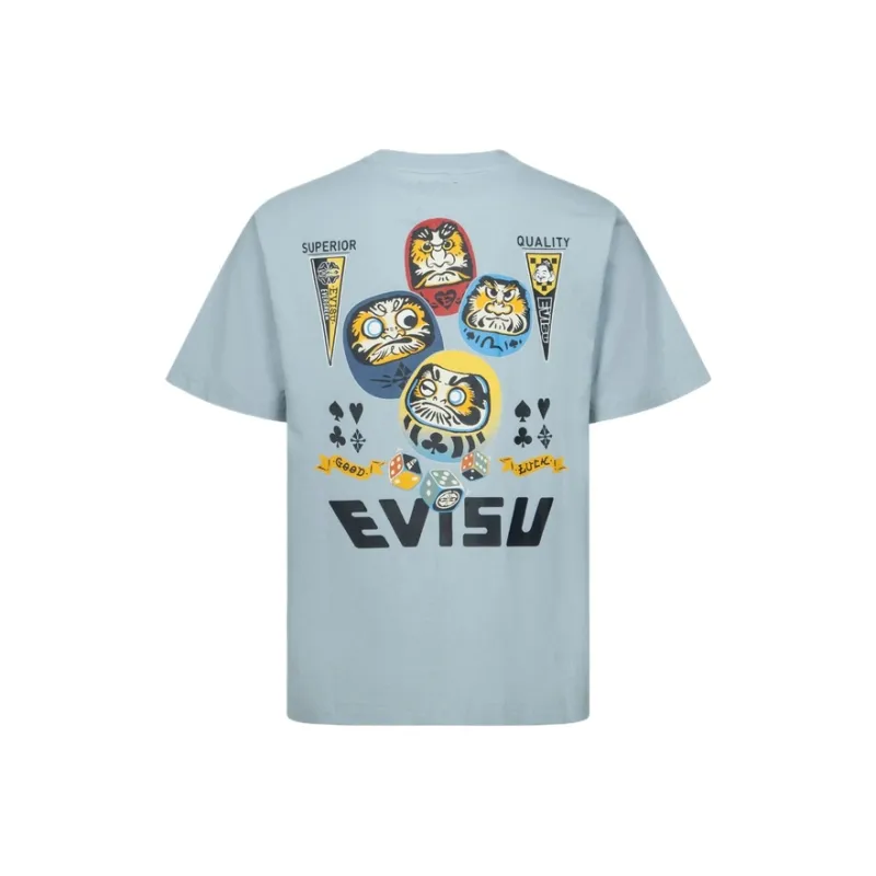 EVISU Daruma-print Cotton T-shirt-0