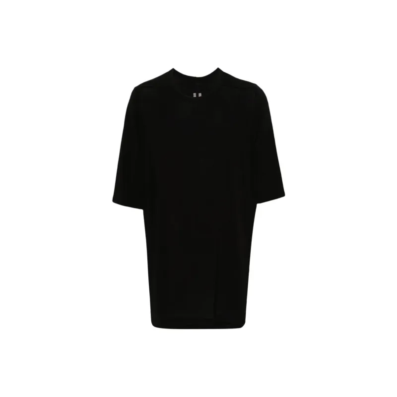 RICK OWENS Seam Detailed Crewneck Straight Hem T Shirt-0
