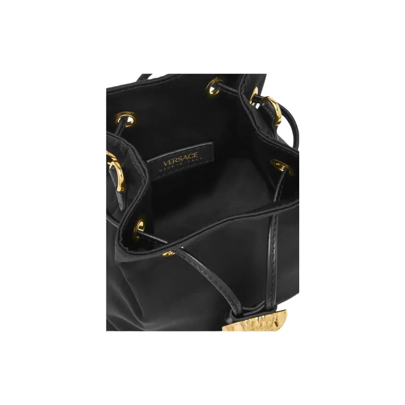 FANSIZHE Lambskin Bucket Bag, Shoulder Bag, Crossbody Bag, Handbag Women's Black-3