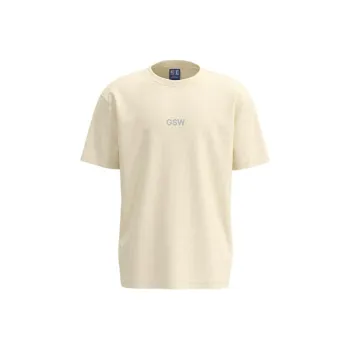 NBA Drop Shoulder Sleeve T Shirt Unisex Cream Beige
