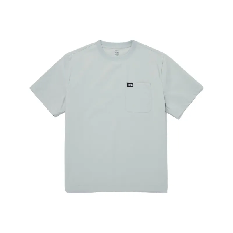 THE NORTH FACE M'S ALL ROUND EX S/SR/TEE T Shirt Men's Gray Blue-0