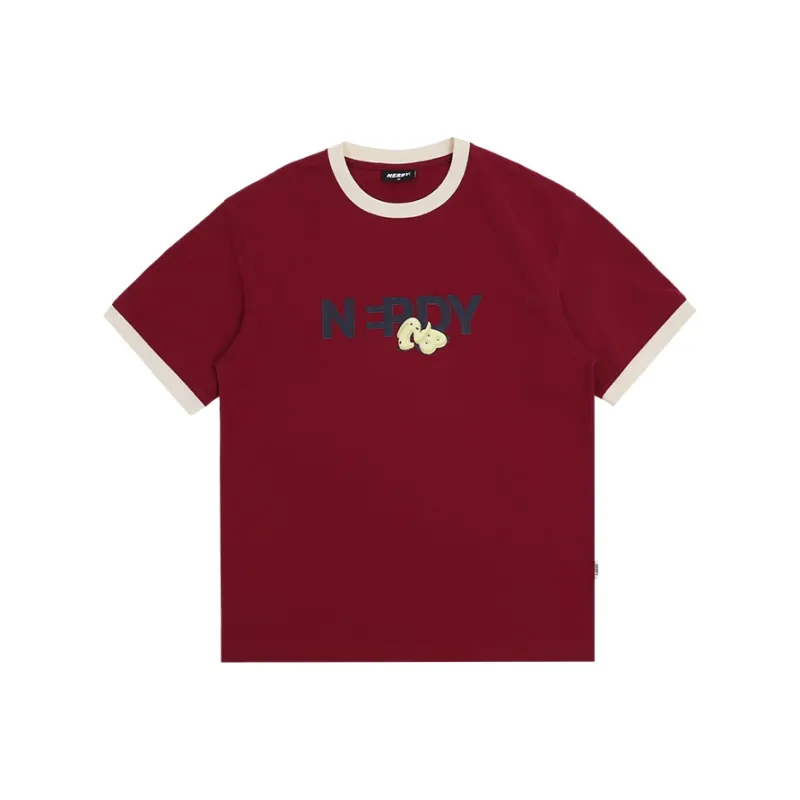 NERDY SS24 T Shirt Unisex Deep Red-0