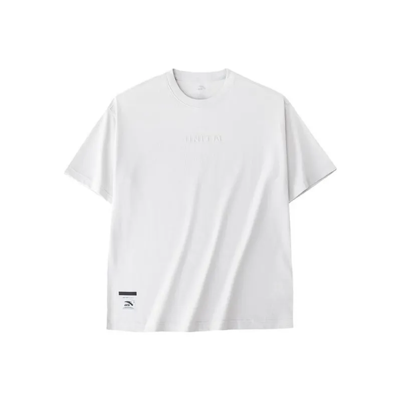 Anta Variety Training Collection Drop Shoulder Sleeve T Shirt Men's Steam Gray-0
