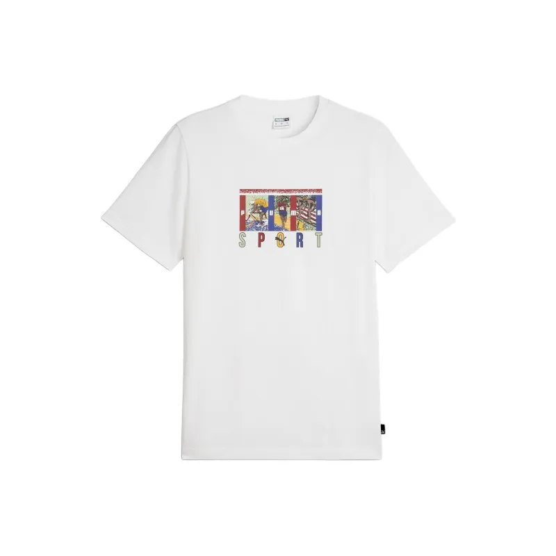 PUMA Graphics PUMA Sport T Shirt Men's White-0