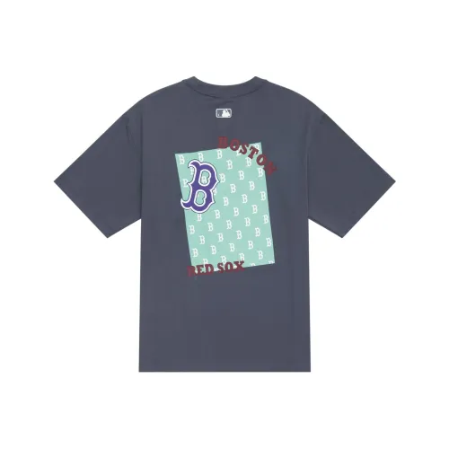 MLB MONOGRAM Reading Collection SS24 Set in Sleeve T Shirt Unisex Dark Gray
