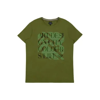 ARMANI JEANS T Shirts Men Army Green