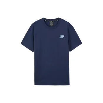 Skechers Drop Shoulder Sleeve T Shirt Unisex Medieval Blue