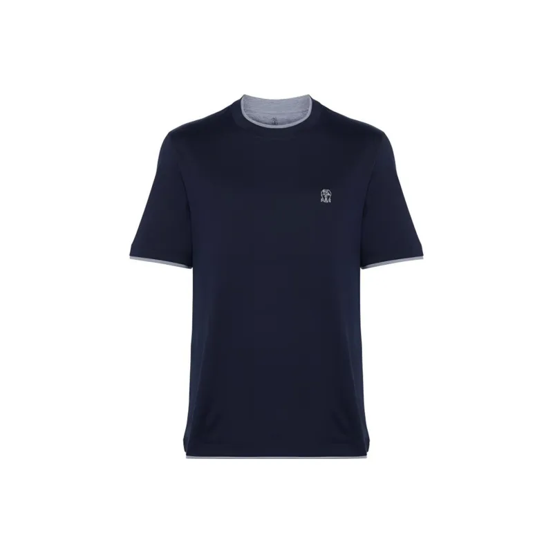 Brunello Cucinelli Layered-Effect Crewneck T-Shirt-0