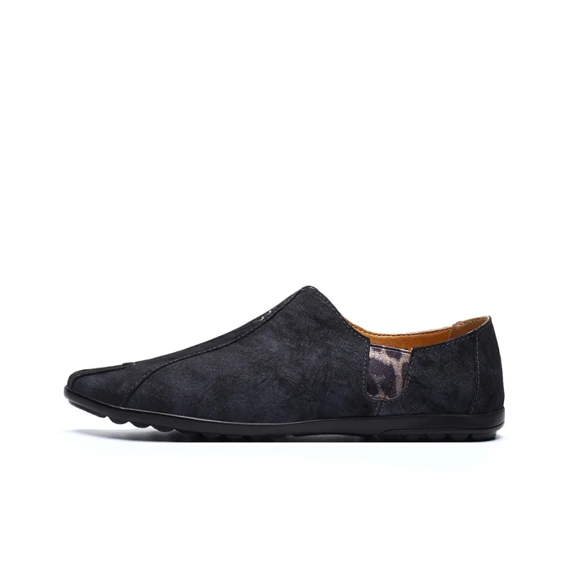 Bull charm Men's Casual Shoes Men Low Top Black/Khaki/Gray-0