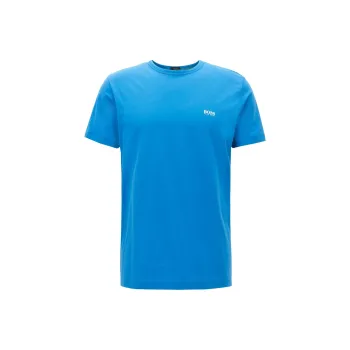 HUGO BOSS Regular Fit T Shirt In Single Jersey T Shirt Men's Blue