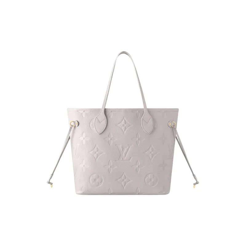 LOUIS VUITTON NEVERFULL Cow Leather Tote Bag, Shopping Bag, Shoulder Bag Medium Size Women's Gray-0