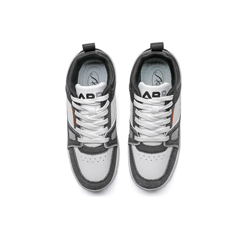 ABIDJAN Lightweight And Breathable Low Top Skateboard Shoes Unisex Denim Black-3