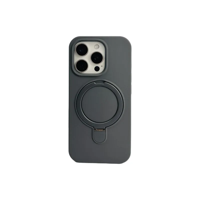 Sopi Silicone Material Solid Color Magnetic Stand Phone Cases Compatible With IPhone 16/15 Pro Max/Apple 13/14 Pro/Max-40