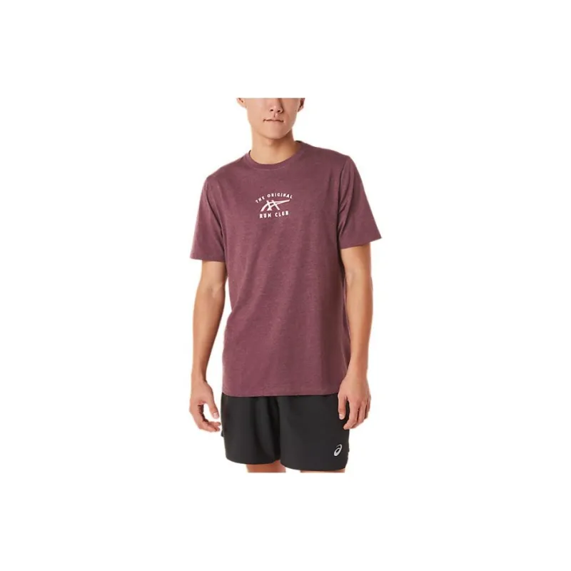 Asics Short Sleeve Asics Run Club Tee T-Shirt Men's Red-0