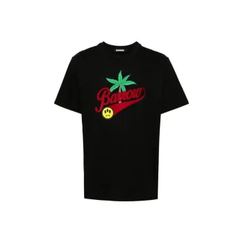 Barrow Palm tree Printed Cotton T shirt