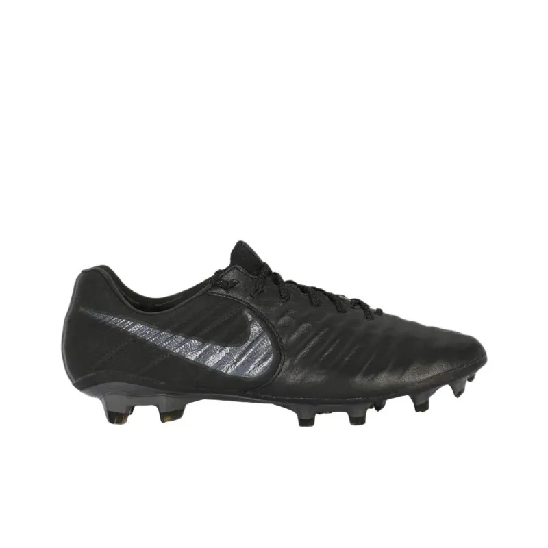 Nike Tiempo Legend 7 Elite FG Rubber Long Studs Anti Slip Wear Resistant Soccer Shoes Men's Black-1