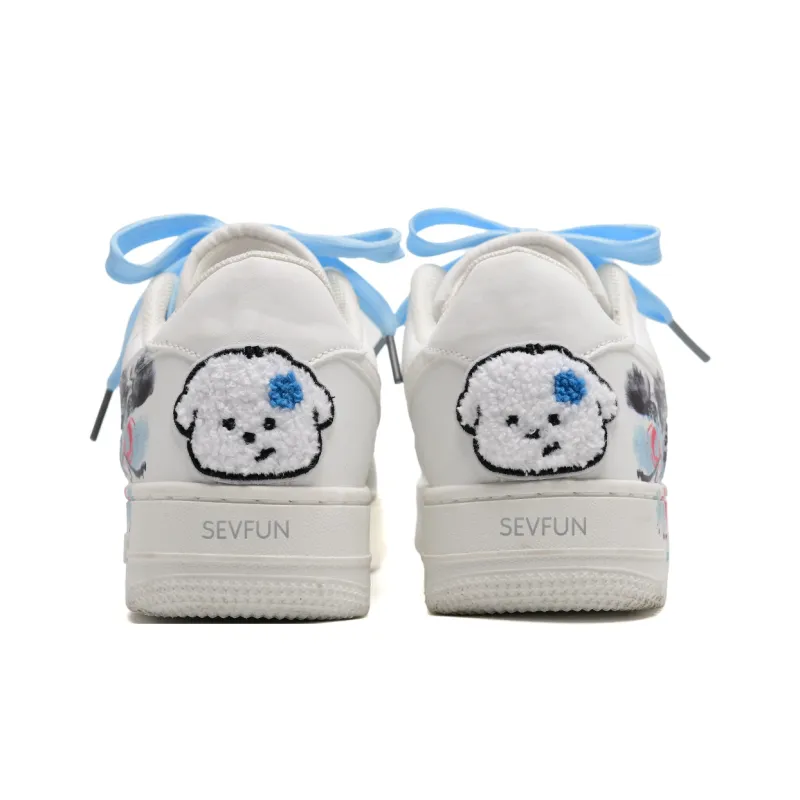 7 SEVFUN Lightweight And Breathable Low Top Skateboard Shoes Unisex Goku White-3