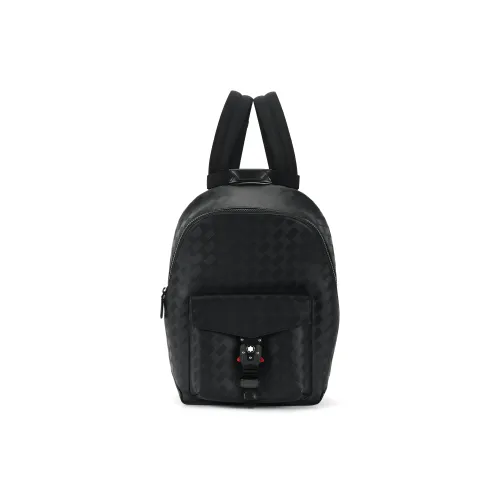 MONTBLANC Grained Cow Leather Backpack Men's Black