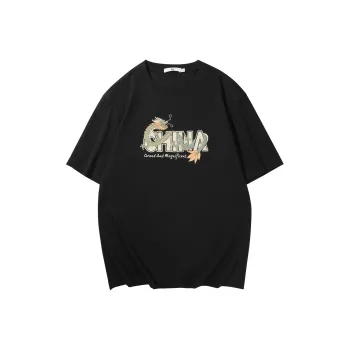 HLA T Shirts Men Black Pattern Q8