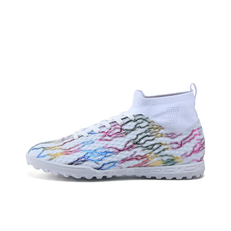 QIUTEXIONG FG Rubber Long Studs TF Rubber Broken Studs Soft Ground Firm Ground Slip Resistant Soccer Shoes Unisex-7