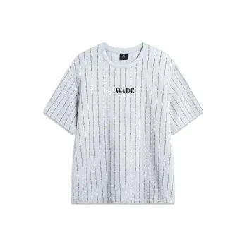 LiNing Drop Shoulder Sleeve T Shirt Men's Mist Gray All Over Print