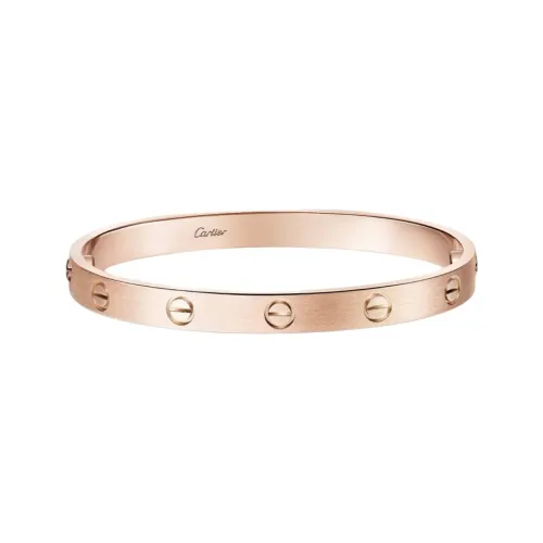 CARTIER 18K Rose Gold Bangles Unisex Pink Gold